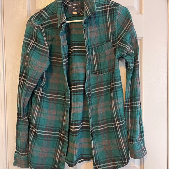 Modern Amusement Tops - Modern Amusement Teal Plaid Women's Top